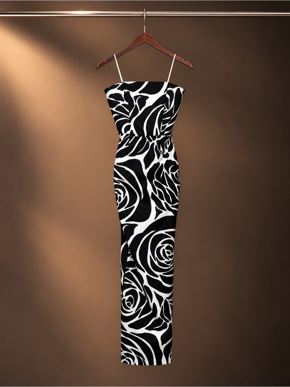 Milly Orion Rose Jacquard Strapless Maxi Dress Black White Size 0 NWT $595